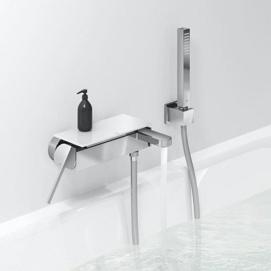 Grohe полка 40954000 1 шт, металл, стекло купить,NaN