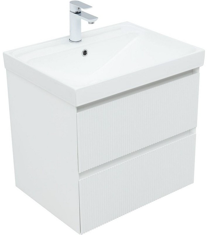 Тумба с раковиной Kabinka.kz Flash 60 337154 58.8x52x45.2см белый купить,NaN