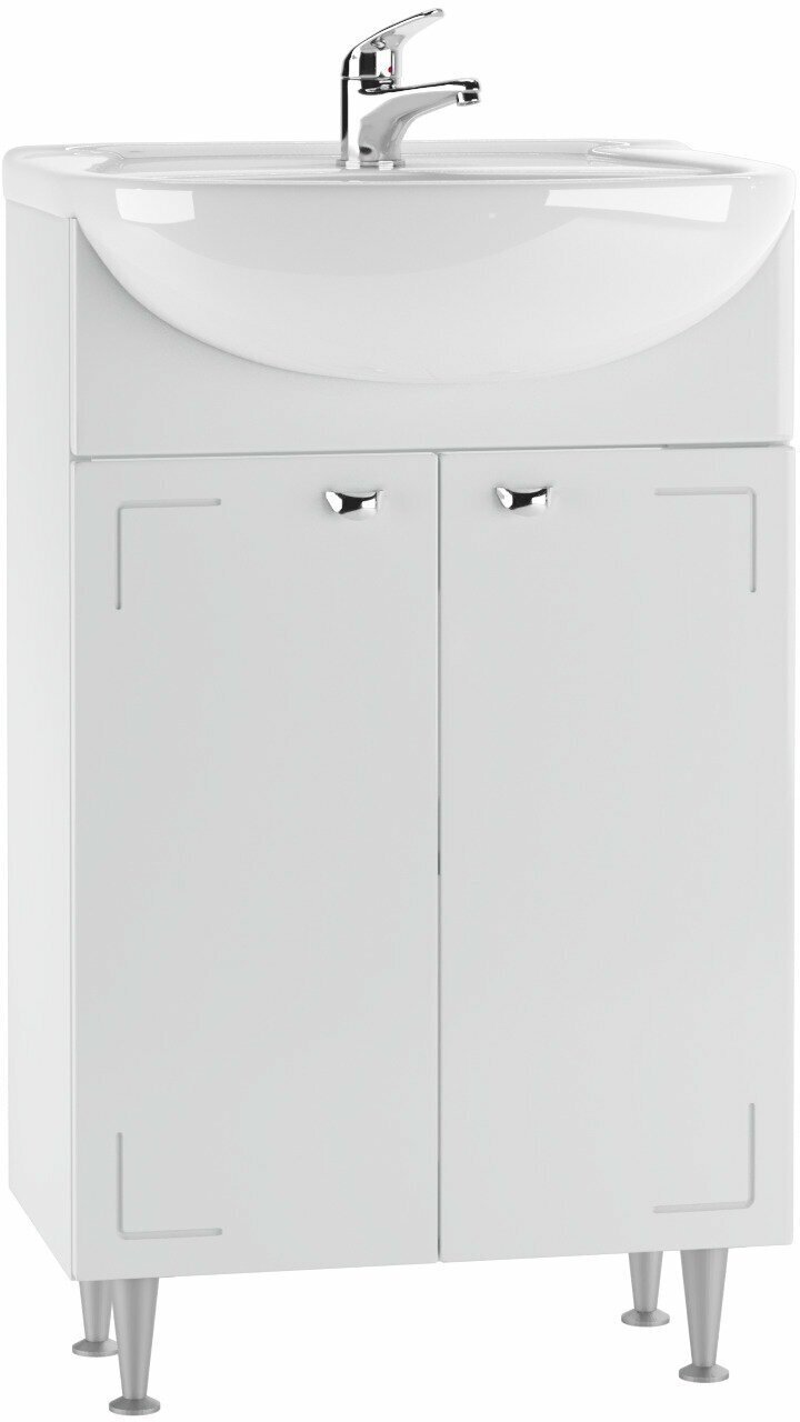 Комплект для ванной KABINKA.KZ Уют 55 (шкаф, тумба под раковину, раковина) белый