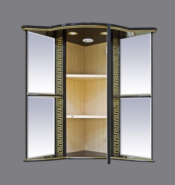 Шкаф зеркальный навесной KABINKA.KZ Olimpia LUX - 60, 85x60x84 см, черный