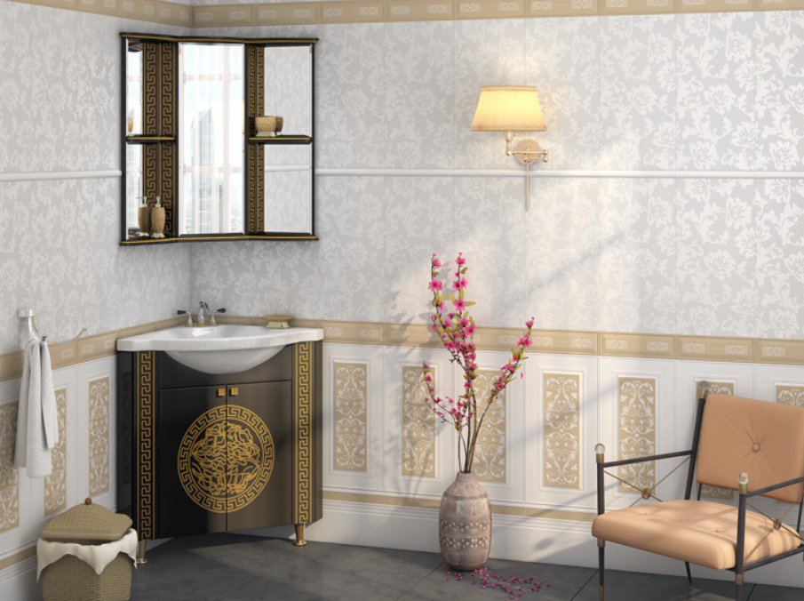 Шкаф зеркальный навесной KABINKA.KZ Olimpia LUX - 60, 85x60x84 см, черный купить,NaN