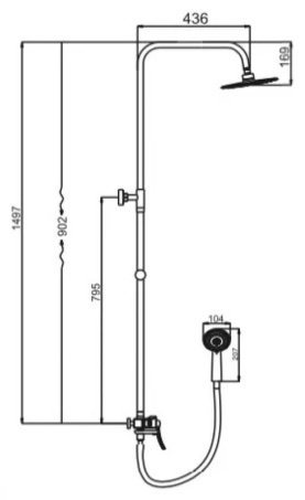 Potato душевая стойка P3537