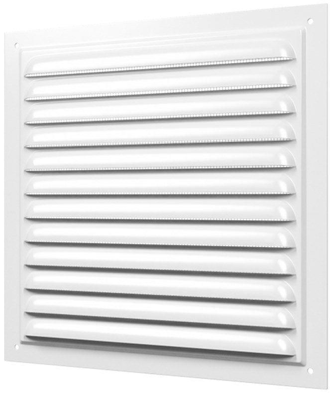Решетка вентиляционная Эра 250х250х16 мм, сталь с покрытием полимерной эмалью
