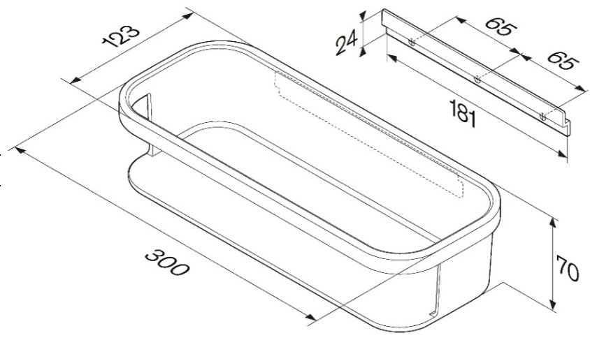 KABINKA.KZ полка A8F53122 Func 1 шт, металл, пластик