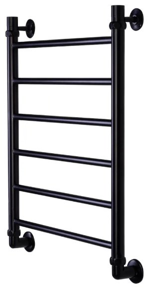 Полотенцесушитель Оптима водяной VLP-1-5060-black-m, лесенка 50x60 см
