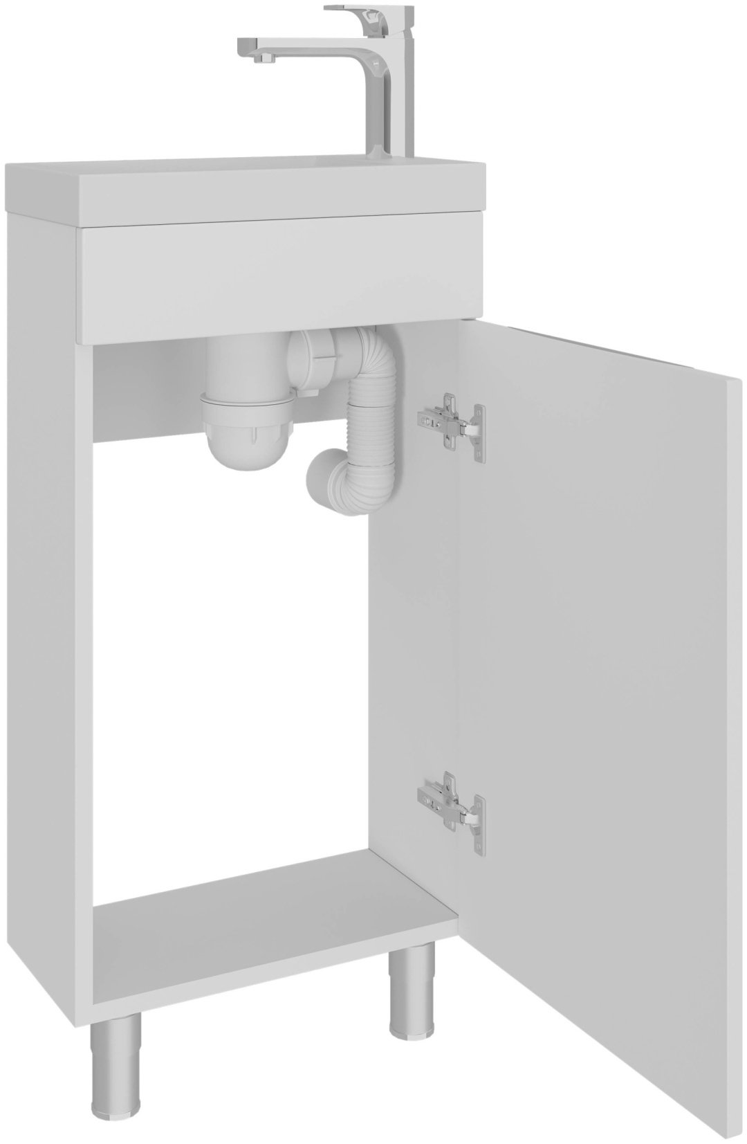 Тумба с раковиной AVK Верона 1 Дверь , 40x70x20 см, белый