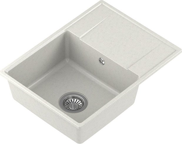Кухонная мойка NOVA 4640145616184 накладная 59х44х20 см, кварцевый песок, тон белый