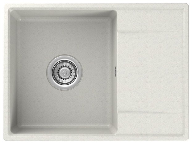 Кухонная мойка NOVA 4640145616184 накладная 59х44х20 см, кварцевый песок, тон белый