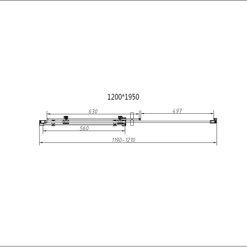 Душевое ограждение KABINKA.KZ двухстенное VSR-4CN1012CL, 1200х1950 мм купить,NaN