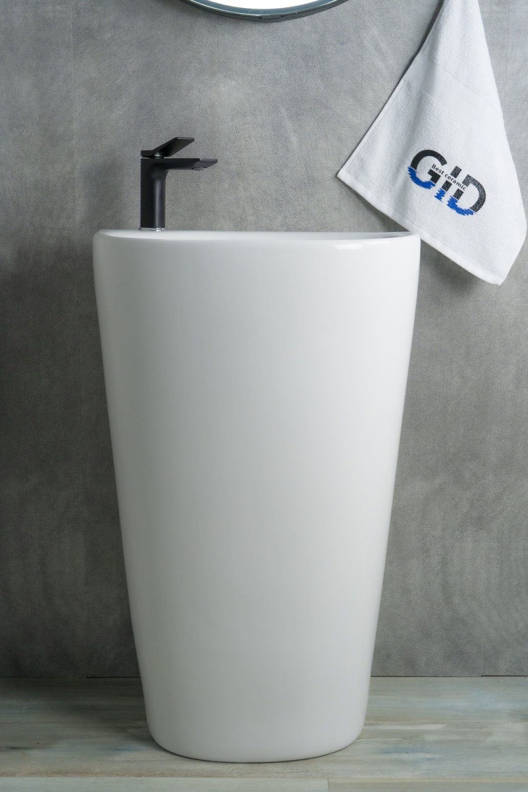 Раковина GID-ceramic 81108 Nb188 с пьедесталом нестандартная 40, керамика
