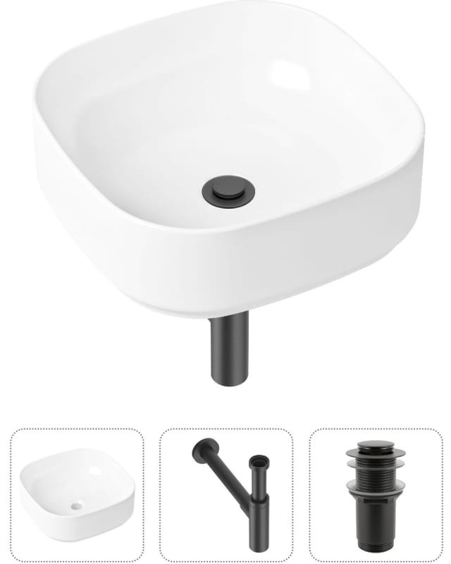 Раковина Lavinia Boho Bathroom Sink 21520253 накладная квадратная 40, санфарфор купить,NaN