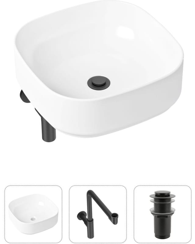 Раковина Lavinia Boho Bathroom Sink 21520263 накладная квадратная 40, санфарфор купить,NaN