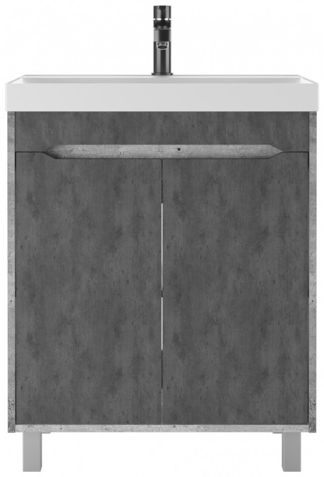 Тумба с раковиной KABINKA.KZ Байтерек , 69x72x37.9 см, серый
