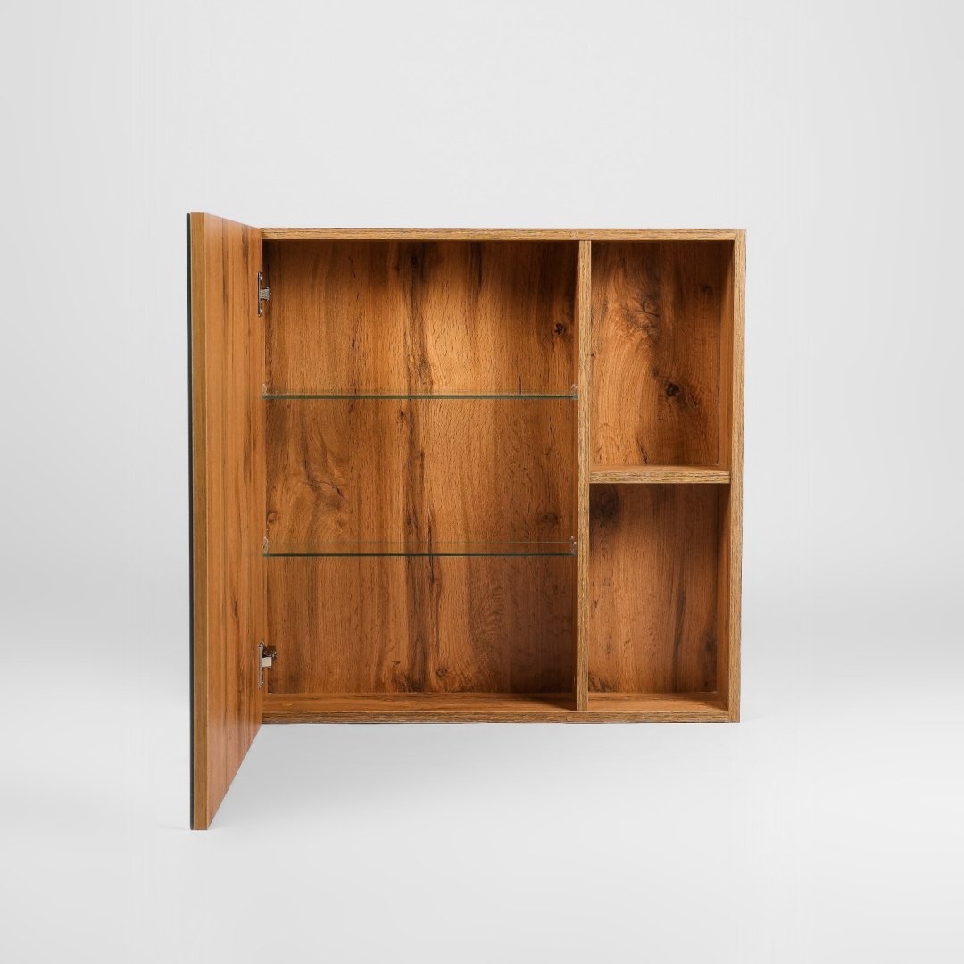 Шкаф навесной Viant Бостон 70, 70x21x70 см, коричневый, белый