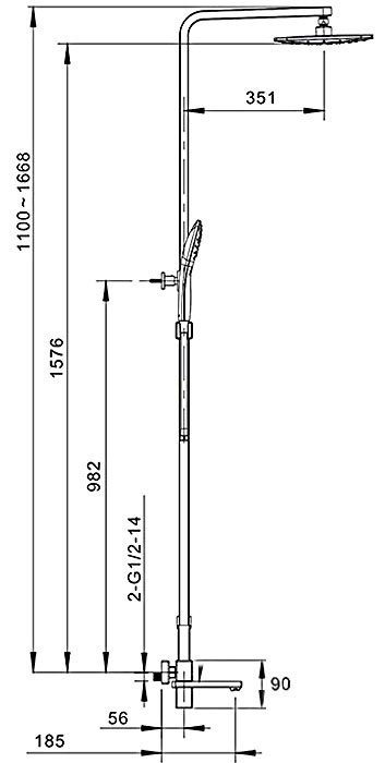 Gappo душевая стойка G2418