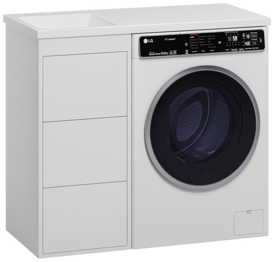 Тумба с раковиной Brevita Grafit 38.5x85.7x46см белый купить,NaN
