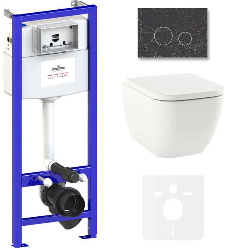 Lavinia Boho унитаз с инсталляцией Relfix One 75110049, санфарфор