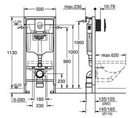 Рамная инсталляция Grohe Rapid SL 38722001