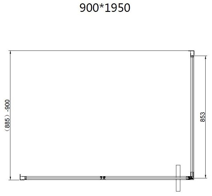 Душевое ограждение KABINKA.KZ двухстенное VSR-4SLP9012CLB, 1200х1950 мм купить,NaN