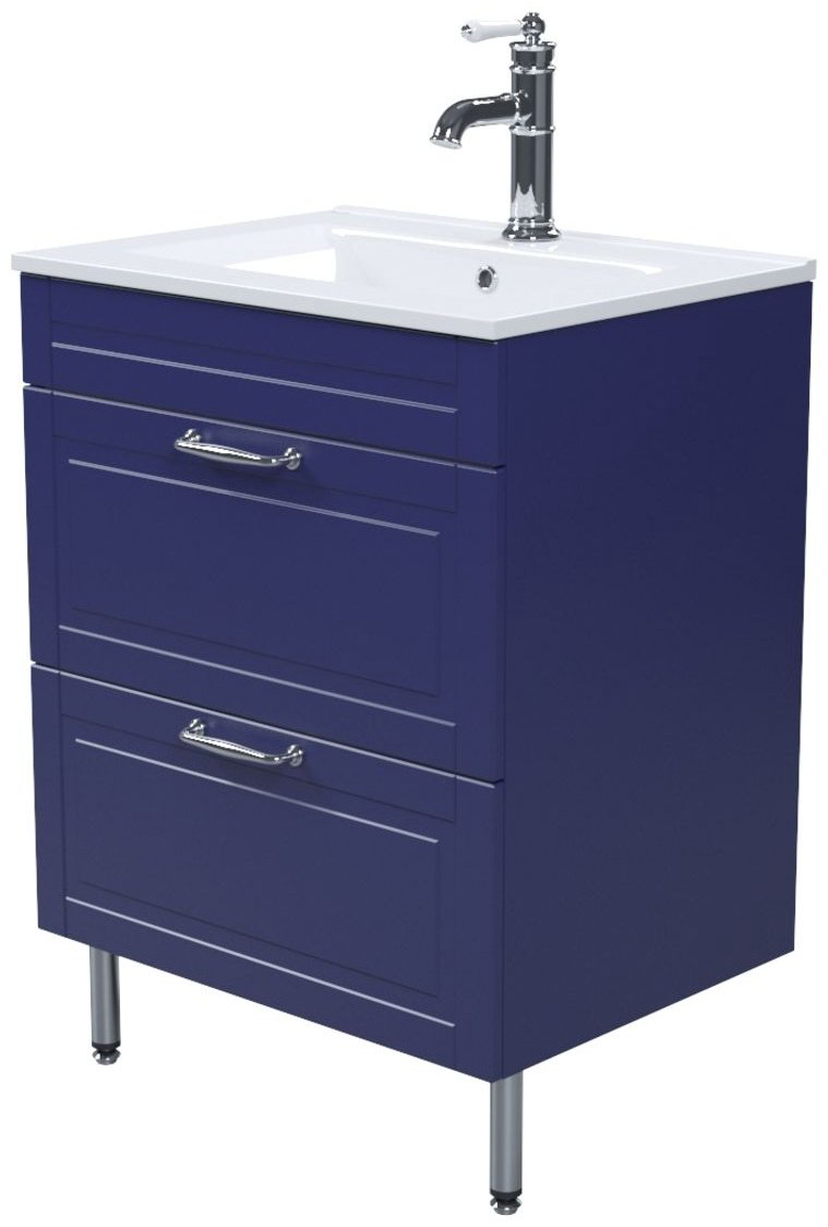 Тумба с раковиной Iddis Oxford OXF60N0i95K 60x66x45.5см синий купить,NaN