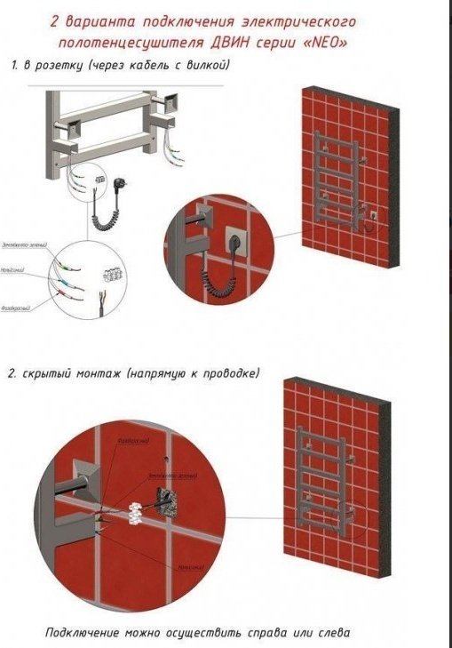 Полотенцесушитель Двин электрический J plaza neo 100/40, лесенка 40x100 см