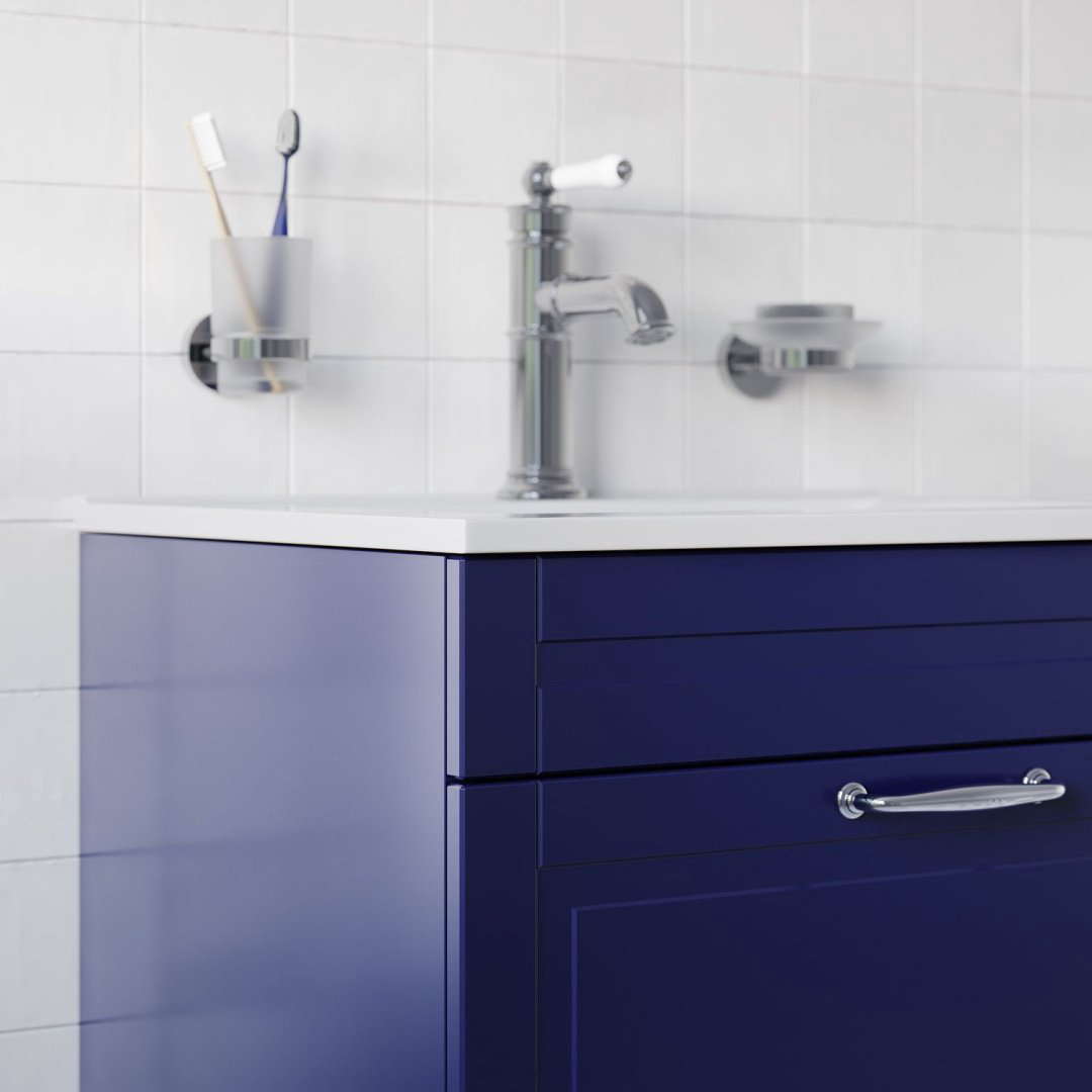 Тумба с раковиной Iddis Oxford OXF60N0i95K 60x66x45.5см синий купить,NaN