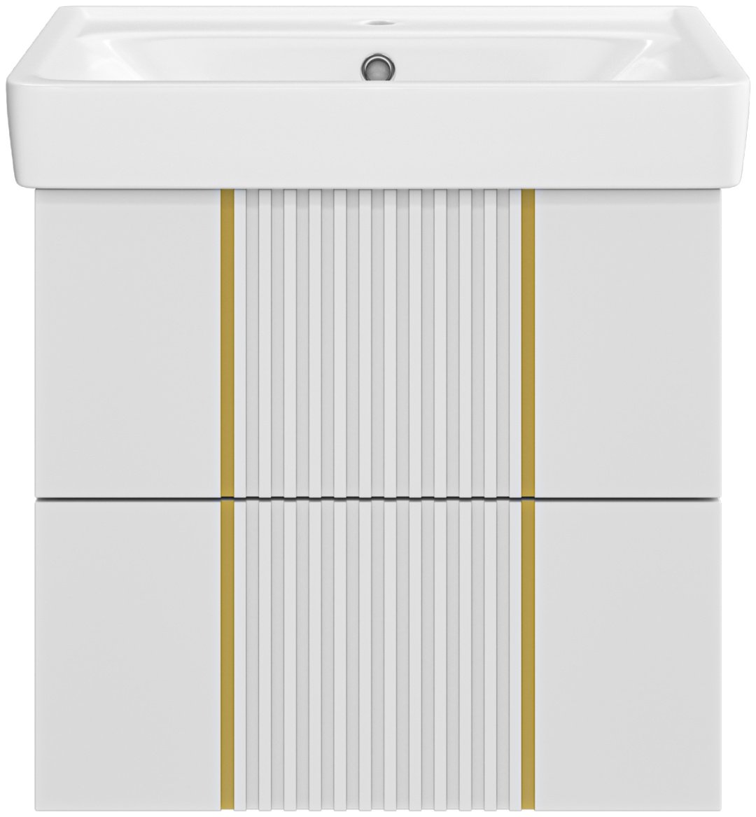 Комплект для ванной Brevita VEGA (шкаф, тумба под раковину, раковина) белый
