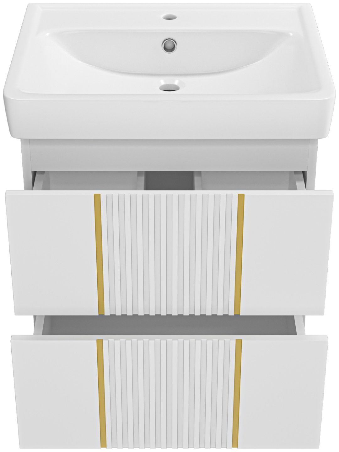 Комплект для ванной Brevita VEGA (шкаф, тумба под раковину, раковина) белый