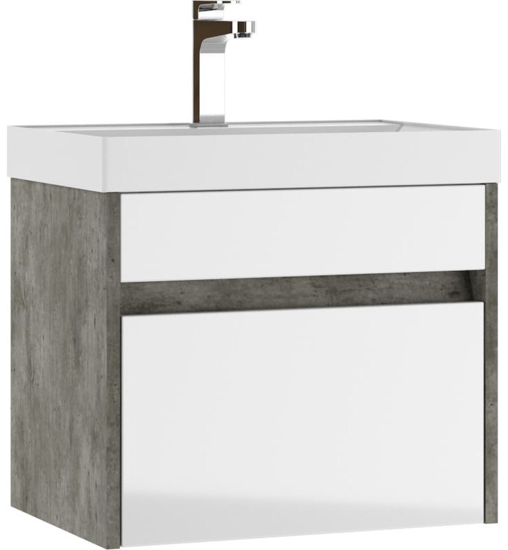 Комплект для ванной KABINKA.KZ Байтерек (шкаф, тумба под раковину, раковина) белый, серый