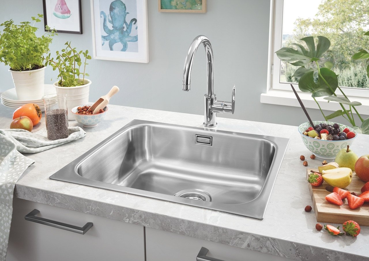 Кухонная мойка Grohe 31719SD0 врезная 53.3х45.7х17.8 см, нержавеющая сталь, тон алюминиум купить,NaN