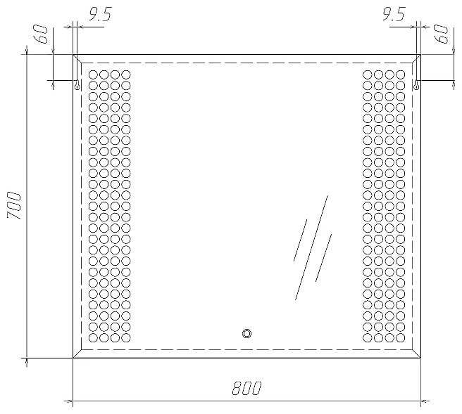 Зеркало настенное Домино 80x70 см купить,NaN