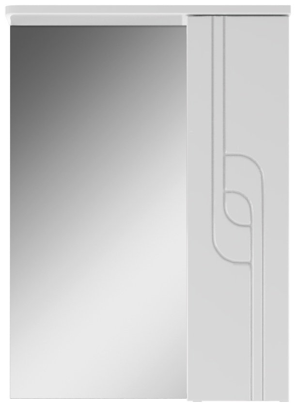 Шкаф зеркальный навесной KABINKA.KZ Лилия 50 правый, 50.6x15.1x70.1 см, белый
