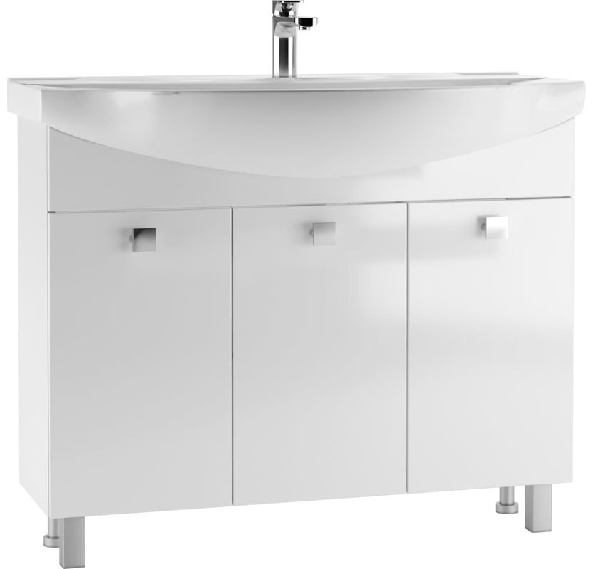 Тумба с раковиной KABINKA.KZ Мега 105 DM4603T, 101.2x72x34.1 см, белый купить,NaN