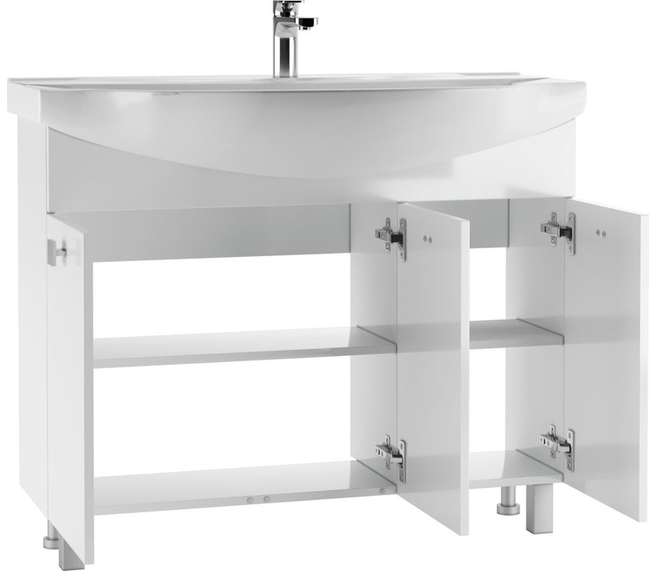 Тумба с раковиной KABINKA.KZ Мега 105 DM4603T, 101.2x72x34.1 см, белый купить,NaN
