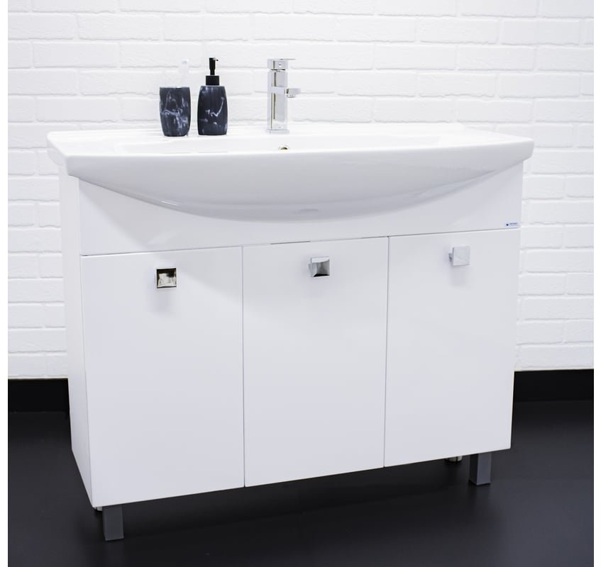 Тумба с раковиной KABINKA.KZ Мега 105 DM4603T, 101.2x72x34.1 см, белый купить,NaN