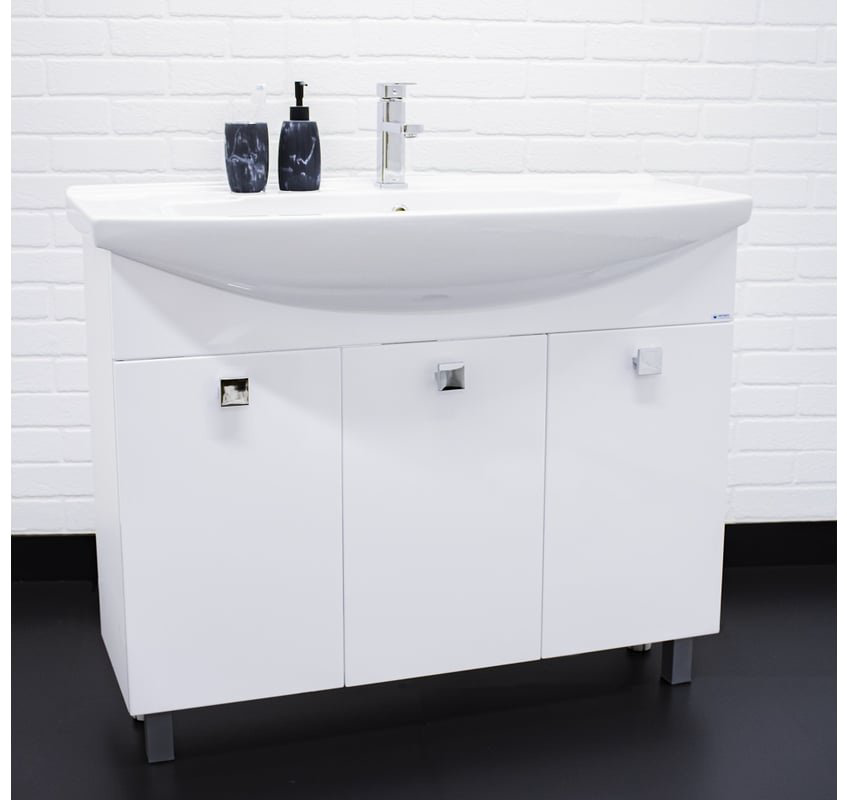 Тумба с раковиной KABINKA.KZ Мега 105 DM4603T, 101.2x72x34.1 см, белый купить,NaN