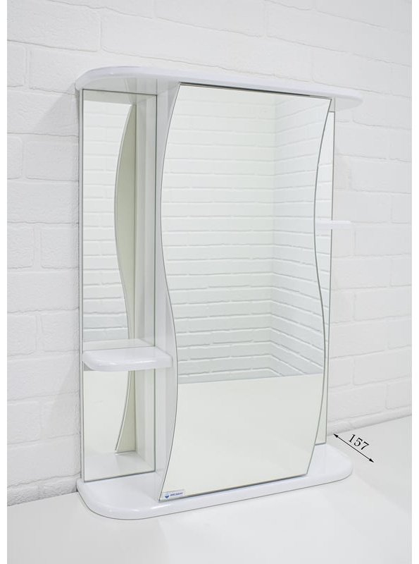 Шкаф зеркальный навесной KABINKA.KZ DA1041HZ, 61.6x15.7x70 см, белый