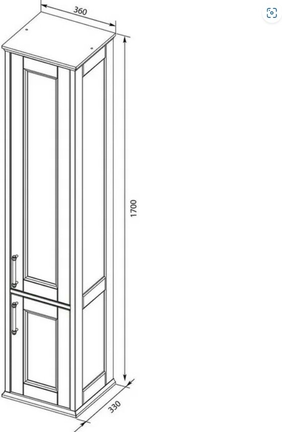 Шкаф навесной Aquanet 242219 36x33x170см белый купить,NaN