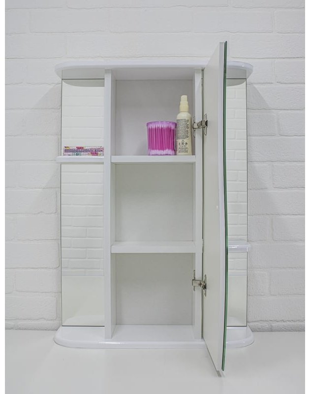 Шкаф зеркальный навесной KABINKA.KZ DA1041HZ, 61.6x15.7x70 см, белый