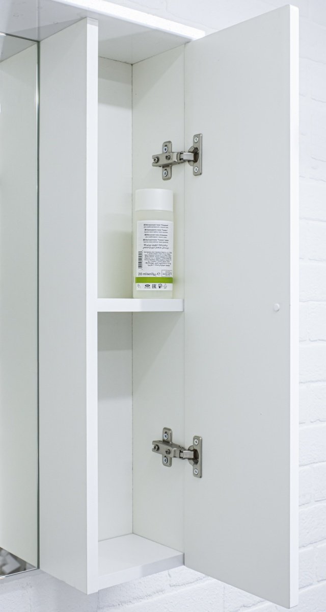 Шкаф зеркальный навесной KABINKA.KZ Лилия 50 правый, 50.6x15.1x70.1 см, белый