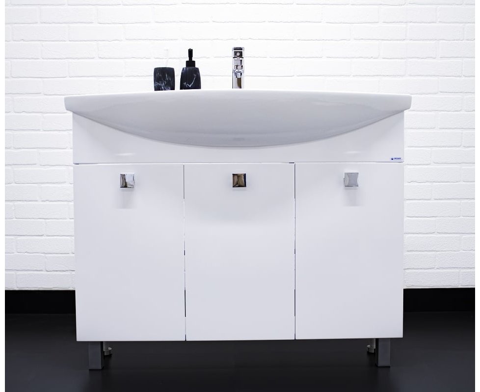 Тумба с раковиной KABINKA.KZ Мега 105 DM4603T, 101.2x72x34.1 см, белый купить,NaN