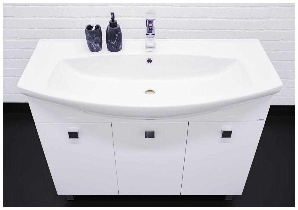 Тумба с раковиной KABINKA.KZ Мега 105 DM4603T, 101.2x72x34.1 см, белый купить,NaN