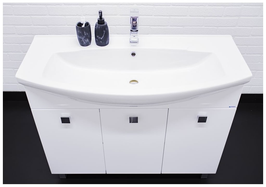 Тумба с раковиной KABINKA.KZ Мега 105 DM4603T, 101.2x72x34.1 см, белый купить,NaN