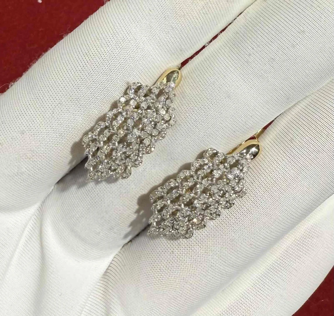 Серьги Luxrai бриллиант желтое золото 585 купить,NaN