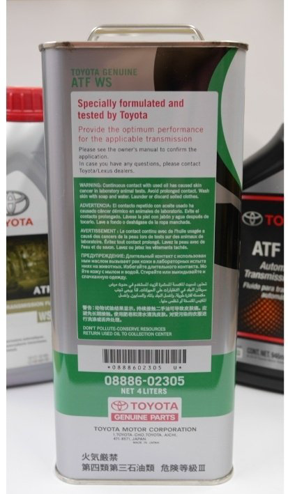 Моторное масло Синтетическое Toyota ATF TO WS трансмиссионное масло отсутствует 4 л купить,NaN