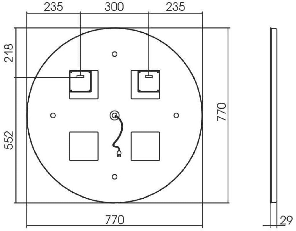 Умное зеркало настенное Мир Зеркал Перла Voice 77x77см купить,128000