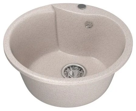 Кухонная мойка Mixline ML-GM-12 врезная 48х48х21 см, искусственный мрамор, тон песочный купить,NaN
