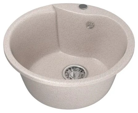 Кухонная мойка Mixline ML-GM-12 врезная 48х48х21 см, искусственный мрамор, тон песочный купить,NaN
