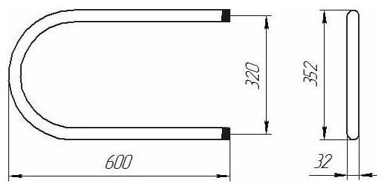 Полотенцесушитель Tera водяной ПСВ-03-03, П-образный 60x32 см купить,26000
