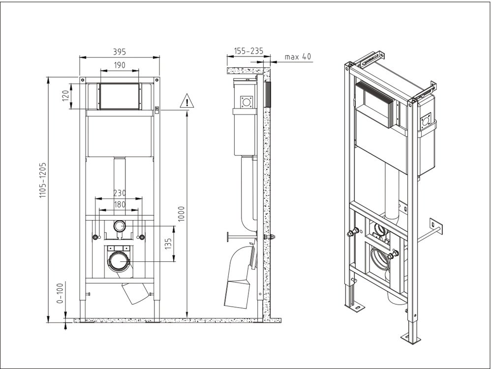 Cersanit рамная инсталляция LINK PRO 40 S-IN-MZ-LINK_PRO